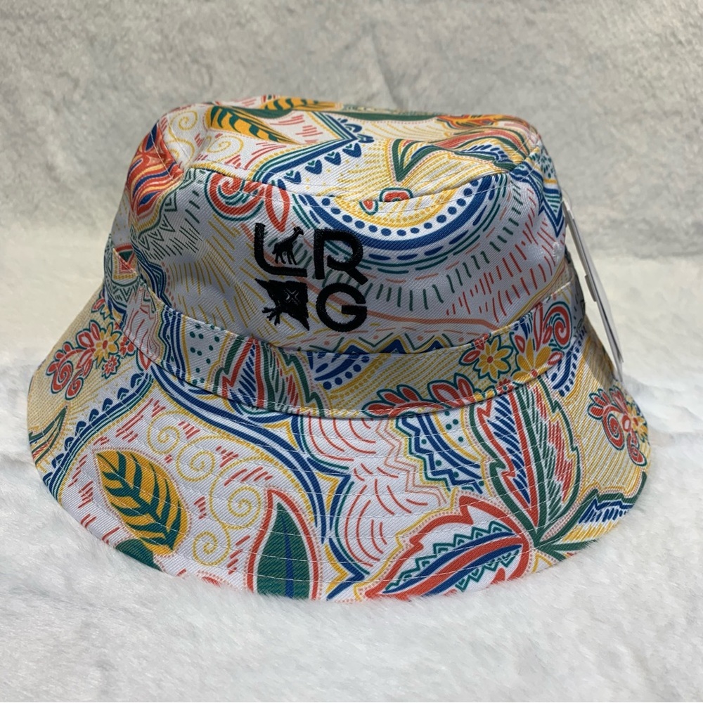 LRG LIFTED RESEARCH GROUP WHITE CAMO STACKED BUCKET HAT - New w/Tags